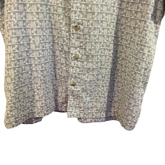 Columbia Men's Button Down Cotton Shirt Size Medium Tropical Print Short Sleeve - Picture 5 of 10